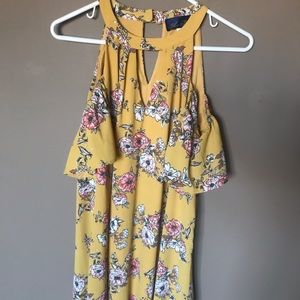 Francesca’s Yellow Floral Printed Dress